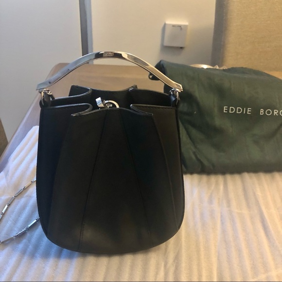 EDDIE BORGO - Pepper Mini Pochette Jet Leather New - Picture 1 of 10